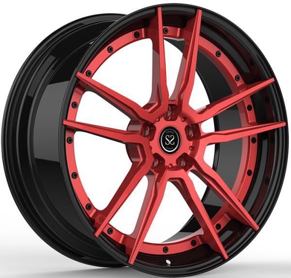 Fit for BMW Z4 Staggered 19 20 inches Red+Gloss Black 2-PC Forged Aluminum Alloy