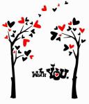 Cool Designer Tree Wall Flower Stickers G087 / Floral Wall Stickers