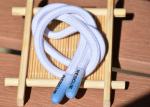 Black Logo Printed 37.5cm Braided Polyester Rope Round For Garments