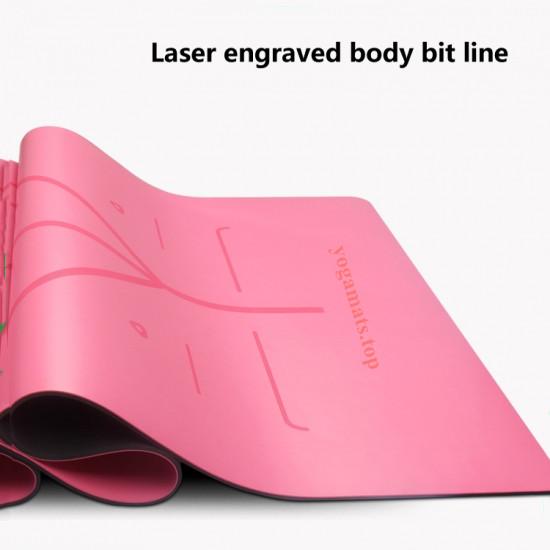Quality PU+ Natural rubber yoga mat / fitness mats wholesale, body alignment for sale