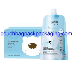 Wholesale Spout Breast milk storage bag 200 ml , connect pump directly by adapters from china suppliers