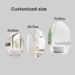 Modern Glass Design Antifog Barber Station for Bathroom Star Shape Wall
