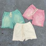 Vintage Decoration Sun Faded Custom Washed French Terry Shorts 400 Grams Fabric