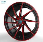 PCD 120 18 Inch Monoblock Wheels 6061 T6 Alloy Red Black Face