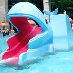 Industrial small amusement raft rides , fiberglass pool slide for Kids Water