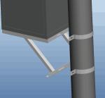 Galvanized Steel Outdoor Pole Mount Enclosure Battery UPS Cabinet With DC Air