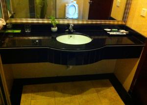 Wholesale Black Galaxy Granite Prefab Vanity Tops High Polish With Single Sink from china suppliers