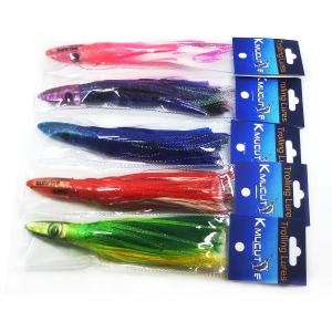 Wholesale Resin head soft octopus skirt With feather bait tuna sea trolling fishing lure 6.5 inch /35g from china suppliers