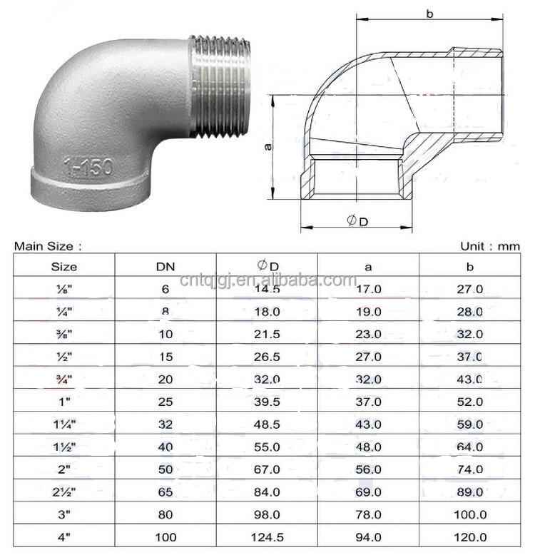 Optimal Plumbing Performance Equal Stainless Steel Seamless Pipe Fittings with Hexagon Head Code
