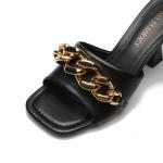2035-3 Fashion Sexy High-Heeled Sandals Open Toe Thin Sandals Thick With Net Red