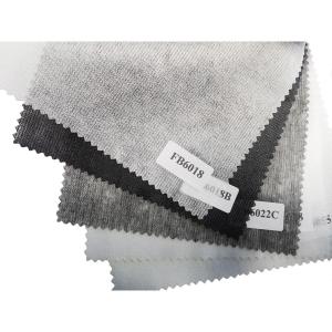 Wholesale Satin Fabric Double Dot Stitch Bond Interfacing Fusible Lining for Garment Accessory from china suppliers