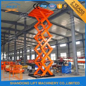Wholesale 2T 7M Material Stationary Hydraulic Scissor Lift Table Warehouse Hydraulic Cargo Scissor Lift with CE from china suppliers