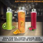 Clear Glass Water Bottles, Reusable Glass Juicing Bottles Protection Sleeve and