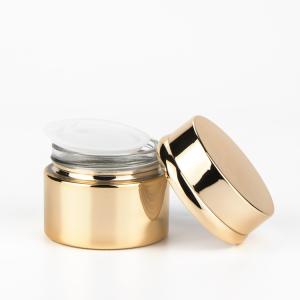 Wholesale Luxury Custom Empty Glass Cosmetic Jars , 20ml 30ml 50ml Small Glass Jars With Metal Lids from china suppliers