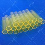 Cerium Doped Quartz Glass Tubing Yellow Color Uv Blocking