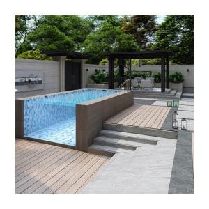 Wholesale 100mm High Light Transmission Diaphaneity Aupool Above Ground Fibreglass Swimming Pool from china suppliers