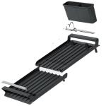 Non Folding Adjustable Metal Wire Kitchen Dish Rack For Sustainable Utensils