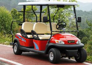 Red Color 4 Seater Golf Cart Electric Car , Electric Street Legal Vehicles