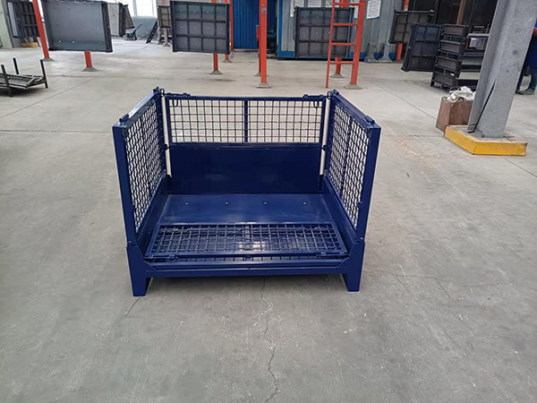 Heavy Duty Wire Mesh Pallet Cage Collapsible Stackable Storage Container