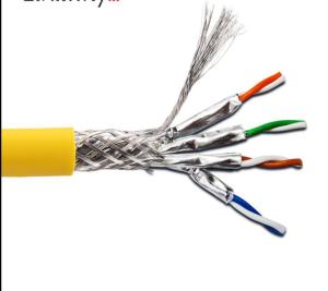 Wholesale PVC Jacket Ethernet Cat7 Lan Cable HDPE Insulation Bare Copper from china suppliers