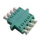 Quadruple LC fiber optic adapter, Singlemode/Multimode,Blue/Green/Aqua Color