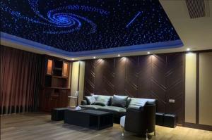 China Noise Reduction Polyester Ceiling Tiles Starry Sky Optic Star Ceiling Lighting on sale