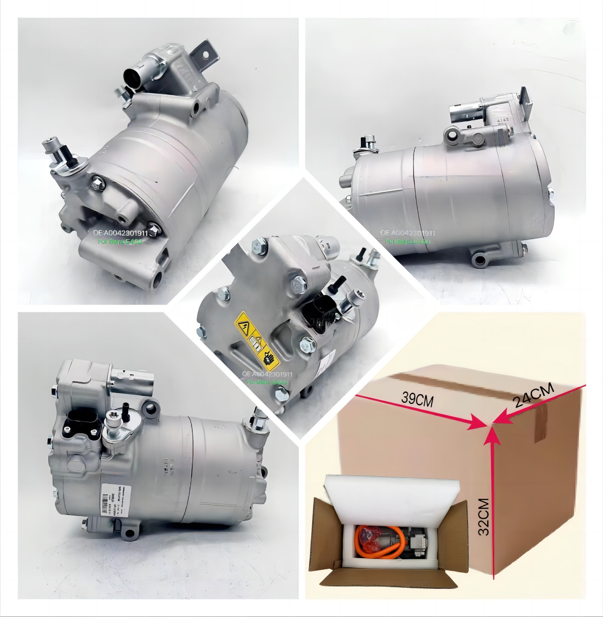 Car Electric AC Compressor A0042301911 Auto Air Conditioner Compressor SHS33L4164 For Benz E400 W205 W212 3.5 2013