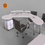 Contemporary Solid Surface Office Furniture , Boss Table For Office