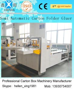 Wholesale 4000W Semi-Auto Folder Gluer Machine Paper Carton Making Machine from china suppliers