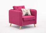 Combined Luxury Bedroom Furniture , Three Seater Modern Fabric Sofa Set