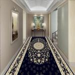 Simple Polyester Fiber Custom Commercial Rugs Entrance Corridor Stairway Hotel