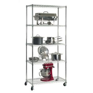 Buy cheap Zinc Coated Industrial Wire Shelving With 5" Casters For Cleanroom Equipment from wholesalers