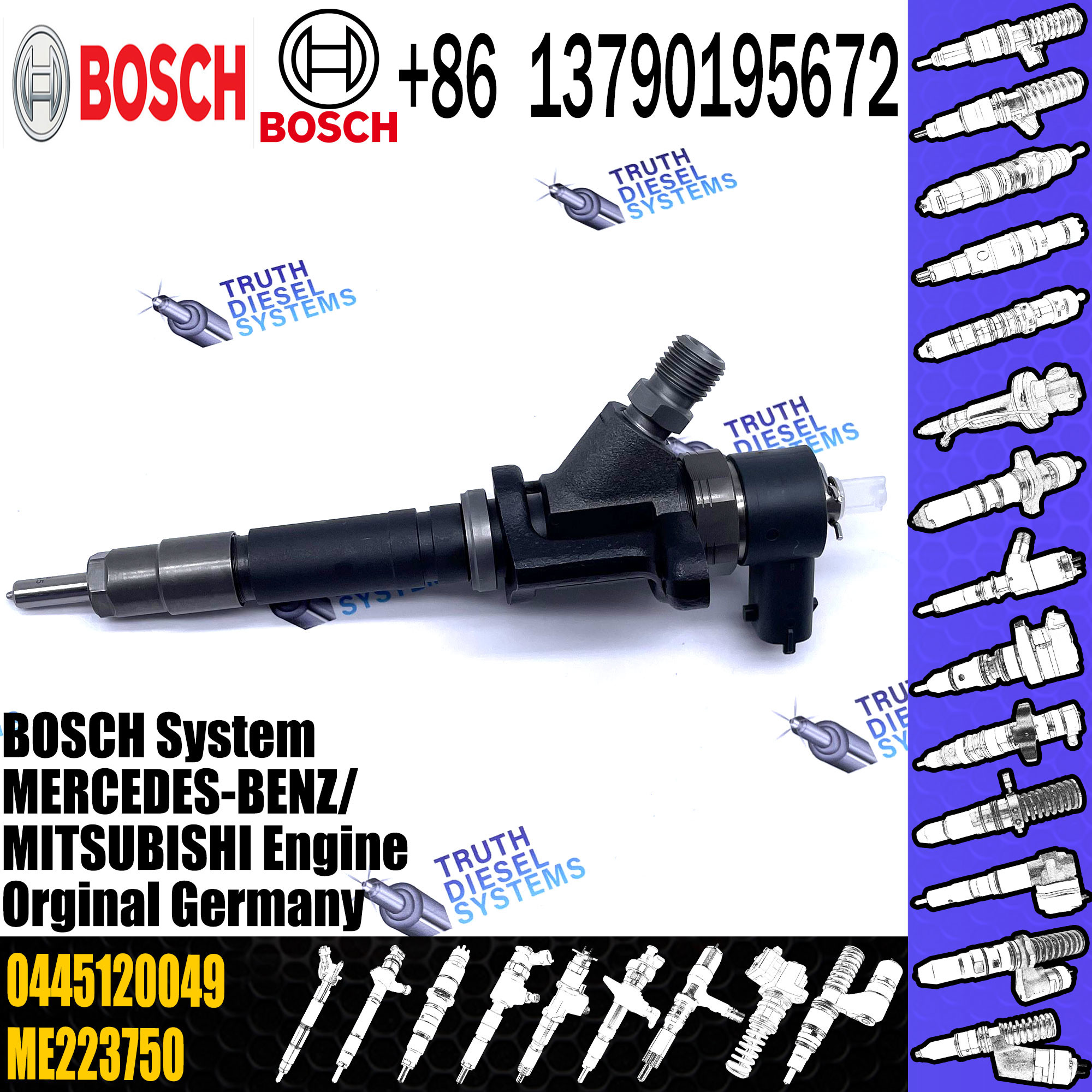 common rail fuel injector 0445120048 0445120049 fuel injector for MITSUBISHI FUSO 4M50