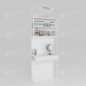 Wholesale GDR10-TY02 Retail Store Display with White LED Light Strips and 5mm Ultra-clear Glass Tabletop for Cosmetics Retail Stores from china suppliers