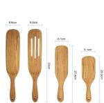 Four Piece Kitchen Wooden Utensils Durable Salad Mixing Teak Wooden Spatula