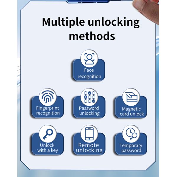 Qleung S555 Smart Door Lock with 7.4V 5000mAh Battery 40-110mm Door Thickness CNC Process Aluminum Alloy
