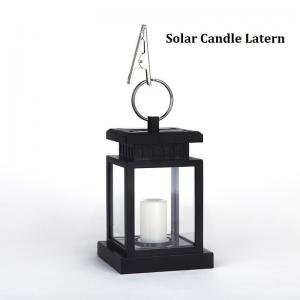 China Solar Candle Lantern with Mental Clip Solar Garden Decor Lights for Patio Roman Umbrella on sale