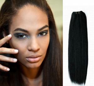 China Jet Black Micro Weft Silk Straight / cambodian loose curly hair on sale