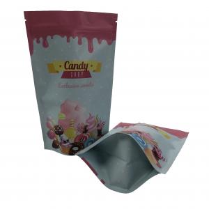Wholesale Customized Glossy Surface Digital Printing Plastic Zip Lock Flat Bag With Aluminum Foil Bags For Candy Bags from china suppliers