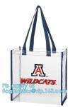 beach bikini PVC tote handle plastic packaging bags, travel wash organizer bag