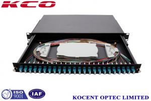 Wholesale 1U Drawer Slide Fibre Optical Rack ODF Terminal Fiber Patch Panel 24 Ports 48 Fiber FTTH 19
