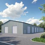 Modern Prefab Commercial Buildings , Lightweight Steel Frame Construction