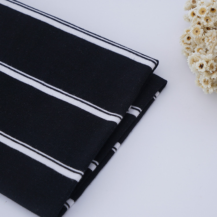 Durable Yarn Pure Cotton And Breathable Absorbent Striped Material Fabric For Sportswear