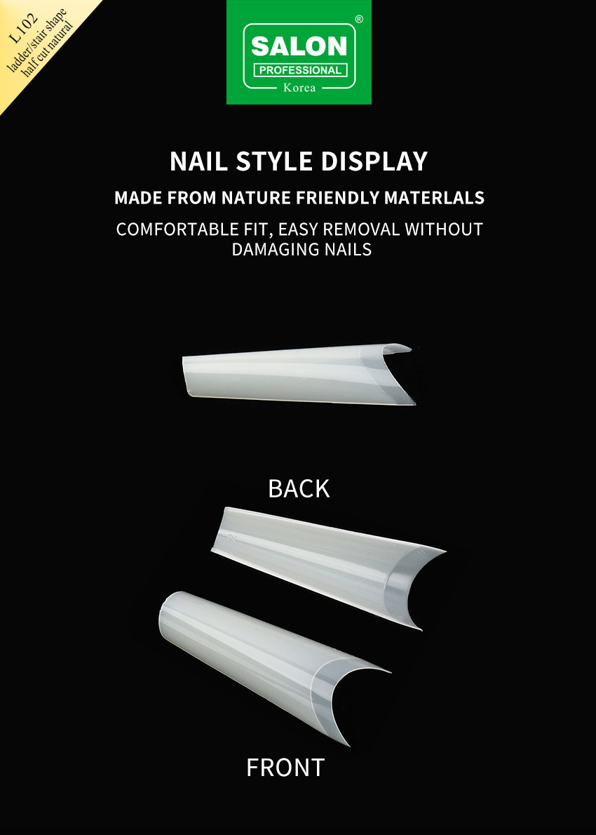 Half Cover Tips Seamless Manicure Accessory Kit Ultra-Thin Nail Extensions DIY Nail Art