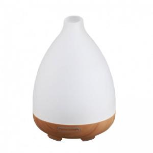 Wholesale 120ml Glass Aromatherapy Ultrasonic Essential Oil Aroma Diffuser Wooden Aroma Diffuser with 7Color LED Lights from china suppliers