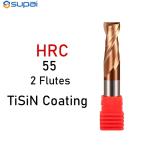 2 Flutes End Mill High Precision Carbide Metal Cutting Tools HRC 45 55 60 65