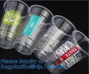 Wholesale Food grade 12oz 375ml cold drink transparent biodegradebale PET disposable plastic cup/airline plastic drinking cup from china suppliers