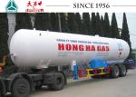 Durable 2 Axle LPG Tank Trailer 11120*2500*4000 Dimension Cylindrical Shape