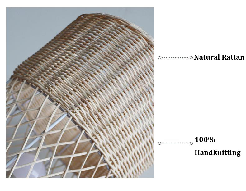 Handmade Led rattan wicker floor lamp For Living Room Decoration