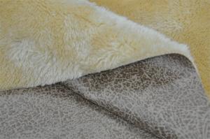 Wholesale Brushed rabbit plush solid PU bonded fabrics from china suppliers